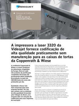 A impressora a laser 3320 da Videojet fornece codificação de alta