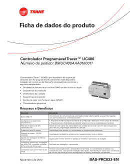Controlador Programável Tracer™ UC400(BAS-PRC033-PB