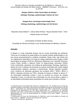 DENGUE CL&Aacute;SSICA e FEBRE HEMORR&Aacute;GICA DA