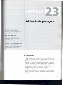 Aduba&ccedil;&atilde;o de pastagens