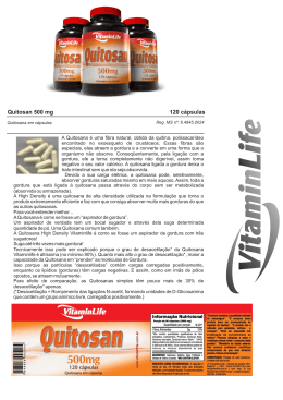 Quitosan 500 mg 120 cápsulas