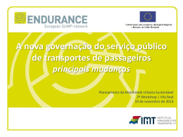 A nova governa&ccedil;&atilde;o do servi&ccedil;o p&uacute;blico de transportes de passageiros