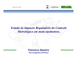 Estudo de Impacto Regulatório do Controle Metrológico