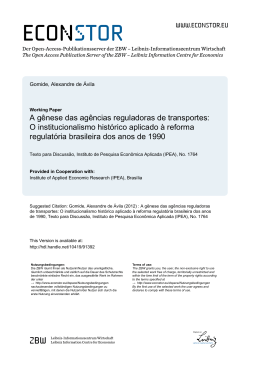 A g&ecirc;nese das ag&ecirc;ncias reguladoras de transportes