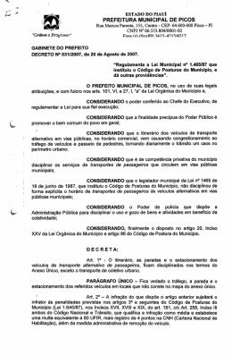 decreto 31-2007 - Prefeitura de Picos