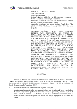 1 GRUPO II &ndash; CLASSE VII &ndash; Plen&aacute;rio TC 023.972/2013