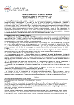 Edital Funasa n&ordm; 002/2010