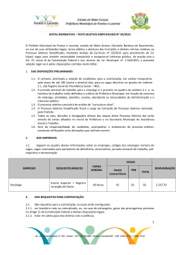 EDITAL NORMATIVO 01-2015 Processo Seletivo 03