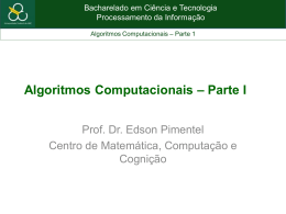 Algoritmos Computacionais &ndash; Parte I