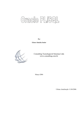 Oracle Pl/sql - Consulting Tecnologia & Sistemas Ltda