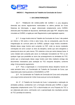 PROJETO PEDAG&Oacute;GICO ANEXO C &ndash; Regulamento de