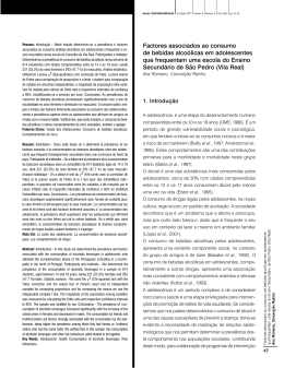 Factores associados ao consumo de bebidas alco&oacute;licas em