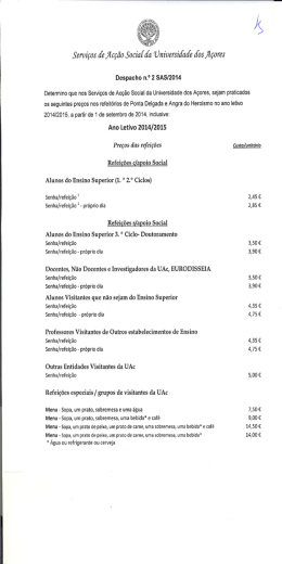 Pre&ccedil;&aacute;rio - Servi&ccedil;os de Ac&ccedil;&atilde;o Social