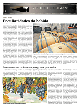 FILOSOFIA DO VINHO Peculiaridades da bebida
