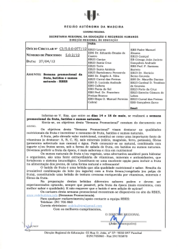 Ofício Circular n.º 077 - Secretaria Regional Educação Recursos
