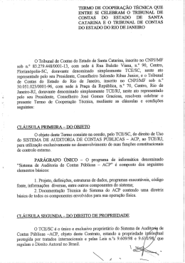 TERMO DE cOOPERA&Ccedil;&Atilde;O TECNICA QUE