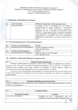 TERMO DE cooPERAÇÃo PARA DESCENTRALIZAÇÃO DE cRÉDlTo