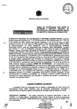 SERVIÇO PÚBLICO FEDERAL TERMO DE COOPERAÇÃO