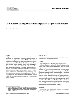 Tratamento cirúrgico dos meningeomas da goteira olfatória