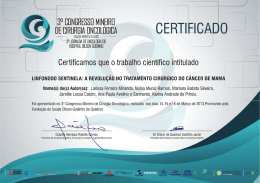 Y-Apresentação de Trabalho - Linfonodo Sentinela