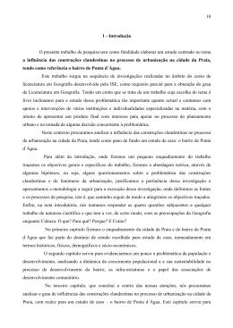 10 1 - Introdu&ccedil;&atilde;o O presente trabalho de pesquisa tem como
