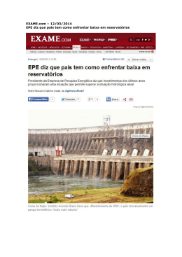 EXAME.com – 12/03/2014 EPE diz que país tem como enfrentar