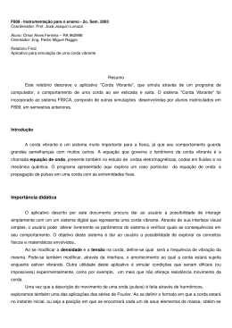 Aplicativo para simula&ccedil;&atilde;o de uma corda vibrante