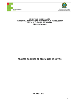 PROJETO DO CURSO DE DESENHISTA DE M&Oacute;VEIS