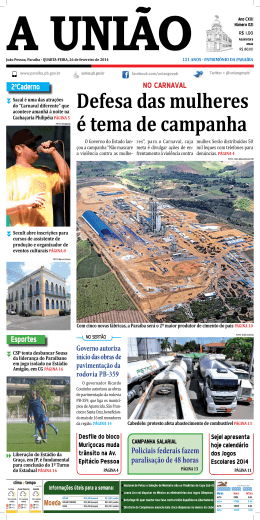 a uni&atilde;o - Governo da Para&iacute;ba