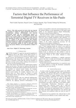 Factors that Influence the Performance of Terrestrial Digital TV