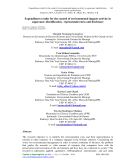 Expenditures results for the control of environmental impacts activity