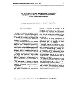 OIL ADJUVANTED VACCINE: IMMUNOLOGICAL COVERAGE OF