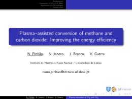 Plasma–assisted conversion of methane and carbon dioxide