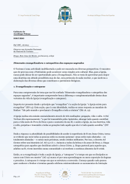 Dimens&atilde;o evangelizadora e catequ&eacute;tica dos