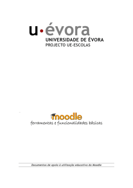 Ferramentas e funcionalidades básicas do - Projecto UE