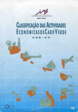 Classifica&ccedil;&atilde;o das Actividades Econ&oacute;micas de Cabo Verde