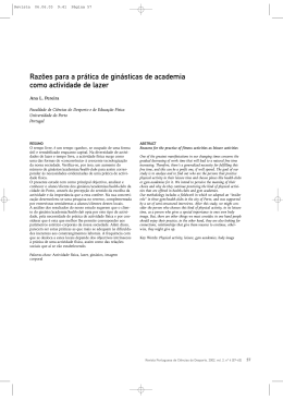 Raz&otilde;es para a pr&aacute;tica de gin&aacute;sticas de