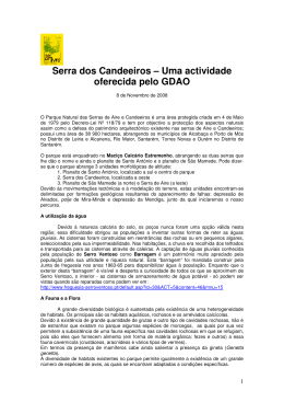 Serra dos Candeeiros &ndash; Uma actividade oferecida pelo GDAO