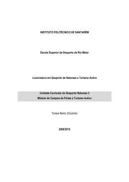 INSTITUTO POLIT&Eacute;CNICO DE SANTAR&Eacute;M Escola Superior de