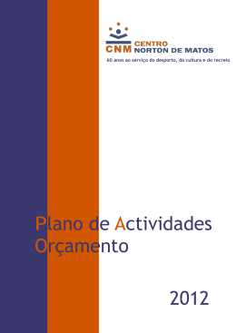 Planos de Actividades e Orçamento 2012