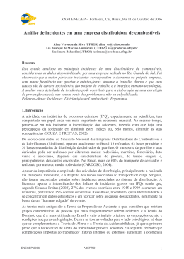 An&aacute;lise de incidentes em uma empresa distribuidora de