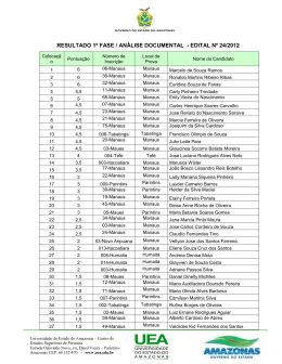 resultado 1ª fase / análise documental - edital nº 24/2012