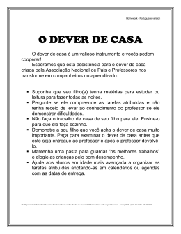 O DEVER DE CASA