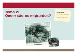 Tema 2: Quem são os migrantes?