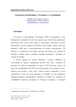 DOSSIER PEDAG&Oacute;GICO Experi&ecirc;ncia interdisciplinar