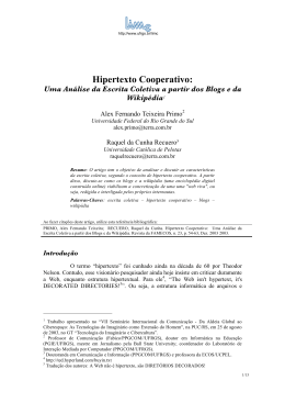 Hipertexto Cooperativo: Uma Análise da Escrita Coletiva a