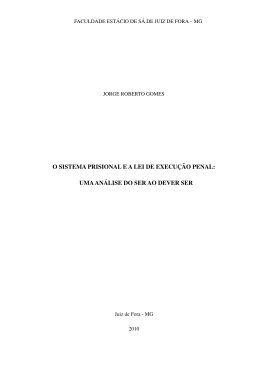 o sistema prisional e a lei de execu&ccedil;&atilde;o penal