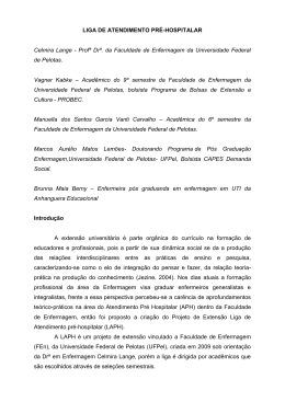 Prof&ordf; Dr&ordf;. da Faculdade de Enfermagem da Universidade Federal