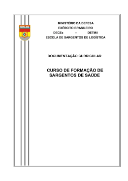 CURSO DE FORMA&Ccedil;&Atilde;O DE SARGENTOS DE SA&Uacute;DE