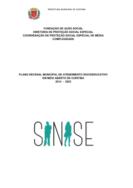 Plano Decenal de Atendimento Socioeducativo em Meio Aberto de